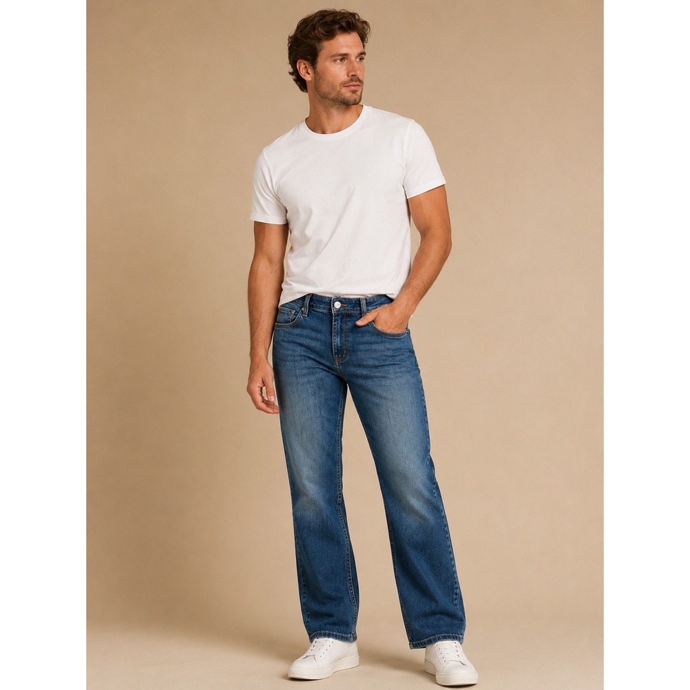 DU/ER Athletic Straight Leg Jeans Mens 32x32 Medium Wash Blue MFLT4505